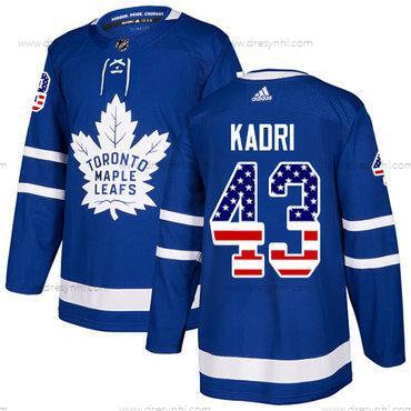 Toronto Maple Leafs #43 Nazem Kadri Modrý Domácí dres Autentické USA Flag Sešitý NHL dres – Juniorské