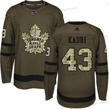 Toronto Maple Leafs #43 Nazem Kadri Zelená Salute to Service Sešitý NHL dres – Juniorské