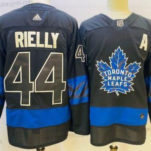 Toronto Maple Leafs #44 Morgan Rielly Černá X Drew House Inside Out Sešitý dres – Pánské