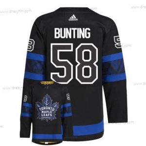 Toronto Maple Leafs #58 Michael Bunting Černá X Drew House Inside Out Sešitý dres – Pánské