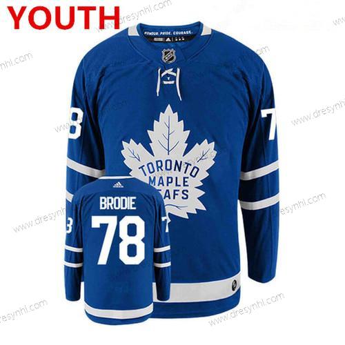 Toronto Maple Leafs #78 Tj Brodie Royal Modrý Sešitý NHL dres – Juniorské