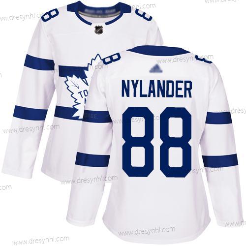 Toronto Maple Leafs #88 William Nylander Bílý Autentické 2018 Stadium Series Sešitý Hokejový dres – Dámské