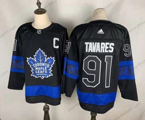 Toronto Maple Leafs #91 John Tavares Černá X Drew House Inside Out Sešitý dres – Pánské