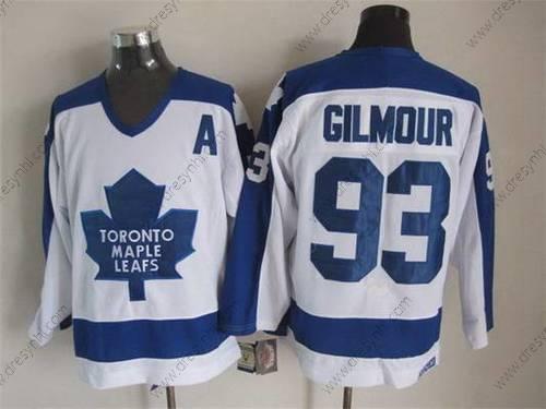 Toronto Maple Leafs #93 Doug Gilmour 1982-83 Bílý CCM Vintage dres – Pánské