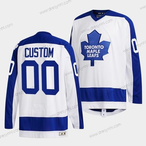 Toronto Maple Leafs Personalizované Bílý Klasickýs Primary Logo Sešitý dres – Pánské