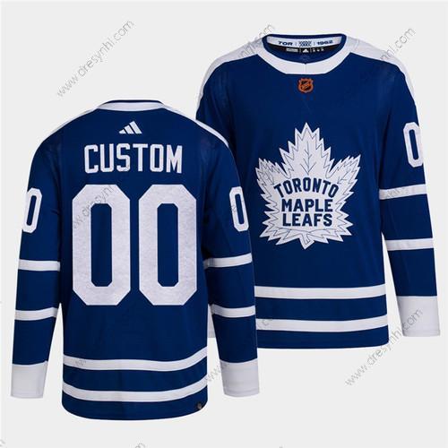 Toronto Maple Leafs Personalizované Černá Modrý 2022 Obrácený Retro Sešitý dres – Pánské