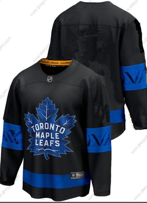 Toronto Maple Leafs Prázdný Černá X Drew House Inside Out Sešitý dres – Pánské