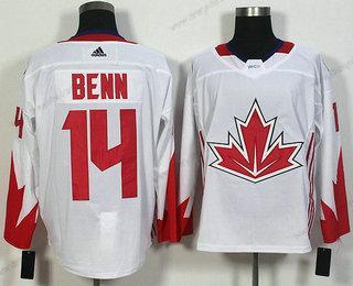 Tým Kanady #14 Jamie Benn Bílý 2016 World Cup Of Hokejový Game dres – Pánské