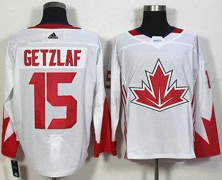 Tým Kanady #15 Ryan Getzlaf Bílý 2016 World Cup Of Hokejový Game dres – Pánské