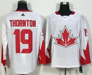 Tým Kanady #19 Joe Thornton Bílý 2016 World Cup Of Hokejový Game dres – Pánské