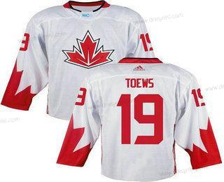 Tým Kanady #19 Jonathan Toews Bílý 2016 World Cup Sešitý NHL dres – Pánské