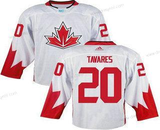 Tým Kanady #20 John Tavares Bílý 2016 World Cup Sešitý NHL dres – Pánské