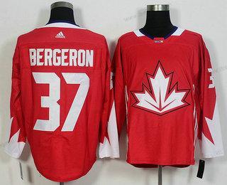 Tým Kanady #37 Patrice Bergeron Červené 2016 World Cup Of Hokejový Game dres – Pánské