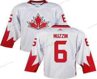 Tým Kanady #6 Jake Muzzin Bílý 2016 World Cup Sešitý NHL dres – Pánské