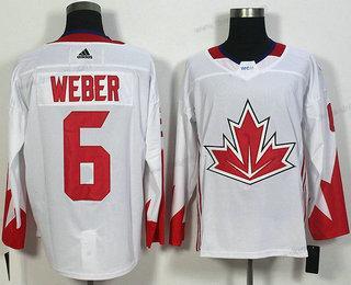 Tým Kanady #6 Shea Weber Bílý 2016 World Cup Of Hokejový Game dres – Pánské