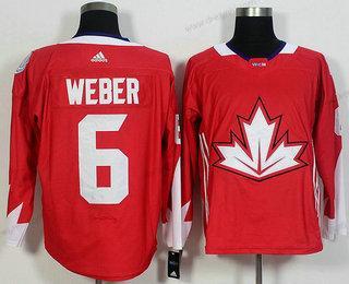 Tým Kanady #6 Shea Weber Červené 2016 World Cup Of Hokejový Game dres – Pánské