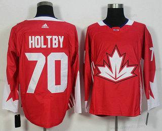 Tým Kanady #70 Braden Holtby Červené 2016 World Cup Of Hokejový Game dres – Pánské