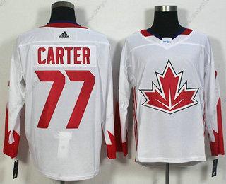 Tým Kanady #77 Jeff Carter Bílý 2016 World Cup Of Hokejový Game dres – Pánské