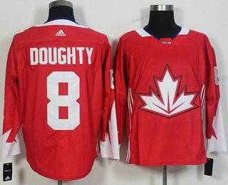 Tým Kanady #8 Drew Doughty Červené 2016 World Cup Of Hokejový Game dres – Pánské