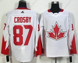 Tým Kanady #87 Sidney Crosby Bílý 2016 World Cup Of Hokejový Game dres – Pánské