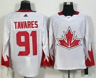 Tým Kanady #91 John Tavares Bílý 2016 World Cup Of Hokejový Game dres – Pánské