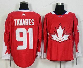 Tým Kanady #91 John Tavares Červené 2016 World Cup Of Hokejový Game dres – Pánské