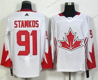 Tým Kanady #91 Steven Stamkos Bílý 2016 World Cup Of Hokejový Game dres – Pánské