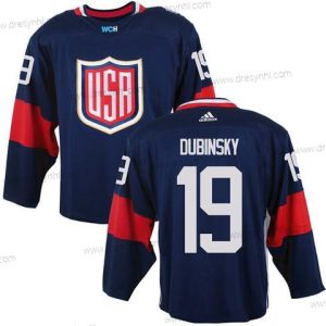 Tým USA #19 Brandon Dubinsky Námořnictvo Modrý 2016 World Cup Of Hokejový Game dres – Pánské