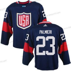 Tým USA #23 Kyle Palmieri Námořnictvo Modrý 2016 World Cup Of Hokejový Game dres – Pánské