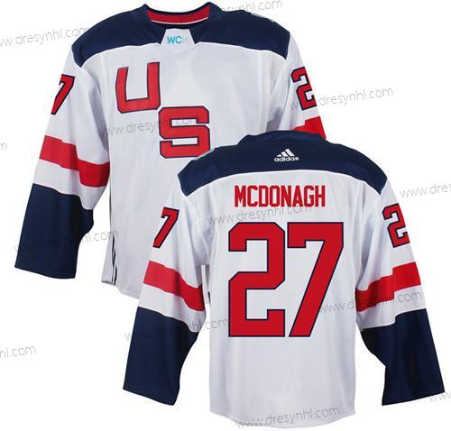 Tým USA #27 Ryan Mcdonagh Bílý 2016 World Cup Of Hokejový Game dres – Pánské