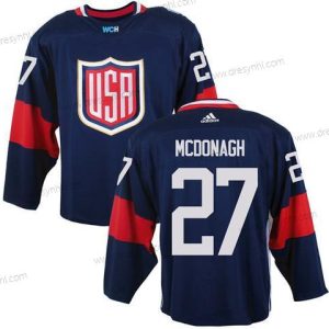 Tým USA #27 Ryan Mcdonagh Námořnictvo Modrý 2016 World Cup Of Hokejový Game dres – Pánské