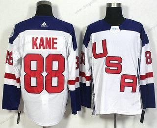 Tým USA #88 Patrick Kane Bílý 2016 World Cup Of Hokejový Game dres – Pánské