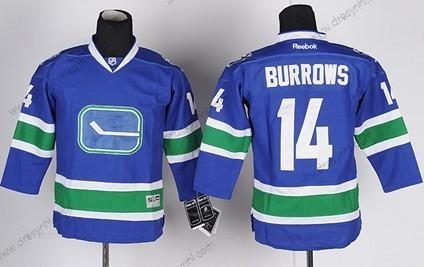 Vancouver Canucks #14 Alexandre Burrows Modrý Třetí dres dres – Dětské