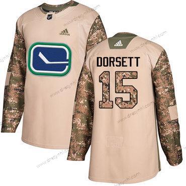 Vancouver Canucks #15 Derek Dorsett Camo Autentické 2017 Veterans Day Sešitý NHL dres – Juniorské