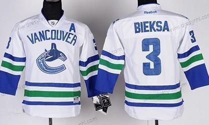 Vancouver Canucks #3 Kevin Bieksa Bílý dres – Dětské