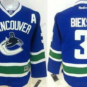 Vancouver Canucks #3 Kevin Bieksa Modrý dres – Dětské