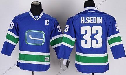 Vancouver Canucks #33 Henrik Sedin Modrý Třetí dres dres – Dětské