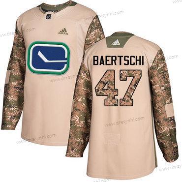 Vancouver Canucks #47 Sven Baertschi Camo Autentické 2017 Veterans Day Sešitý NHL dres – Juniorské