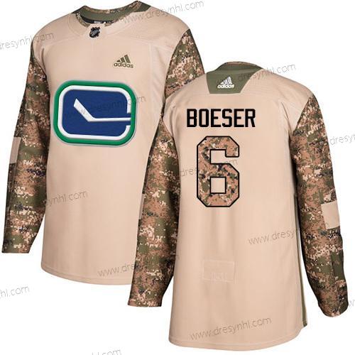 Vancouver Canucks #6 Brock Boeser Camo Autentické 2017 Veterans Day Sešitý NHL dres – Juniorské