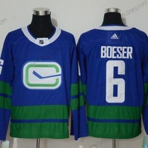 Vancouver Canucks #6 Brock Boeser Modrý Náhradní Autentické Sešitý Hokejový dres – Pánské