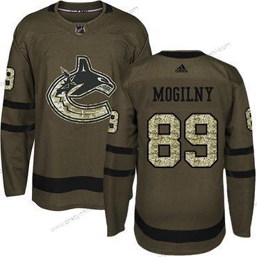 Vancouver Canucks #89 Alexander Mogilny Zelená Salute to Service Sešitý NHL dres – Juniorské