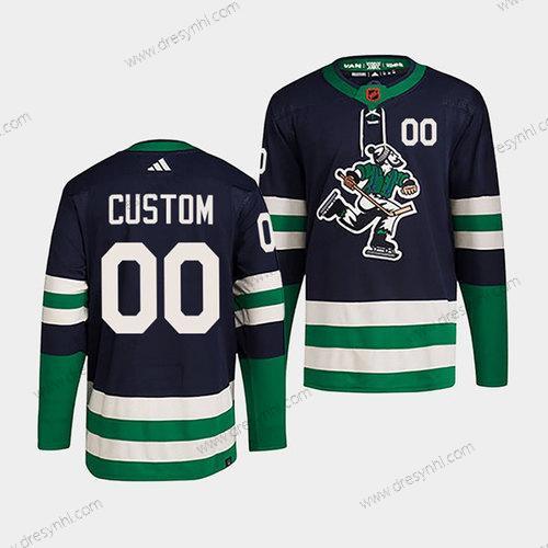 Vancouver Canucks Personalizované Námořnictvo 2022 Obrácený Retro Sešitý dres – Pánské