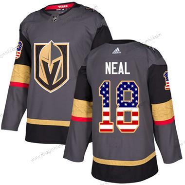 Vegas Golden Knights #18 James Neal Šedá Domácí dres Autentické USA Flag Sešitý NHL dres – Juniorské