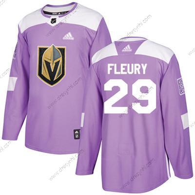 Vegas Golden Knights #29 Marc-Andre Fleury Nachový Autentické Bojuje proti rakovině Sešitý NHL dres – Juniorské