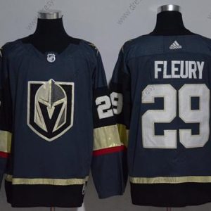 Vegas Golden Knights #29 Marc-Andre Fleury Šedá Domácí dres Autentické Sešitý NHL dres Verze 2 – Juniorské