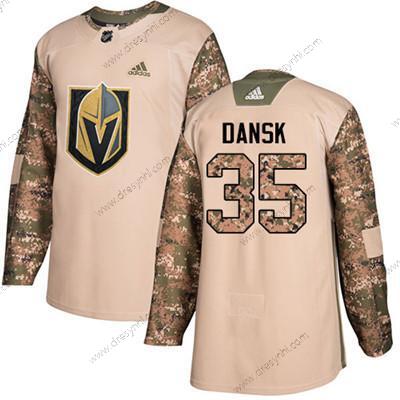 Vegas Golden Knights #35 Oscar Dansk Camo Autentické 2017 Veterans Day Sešitý NHL dres – Juniorské