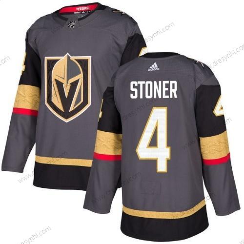 Vegas Golden Knights #4 Clayton Stoner Šedá Domácí dres Autentické Sešitý NHL dres – Juniorské