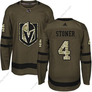 Vegas Golden Knights #4 Clayton Stoner Zelená Salute to Service Sešitý NHL dres – Juniorské