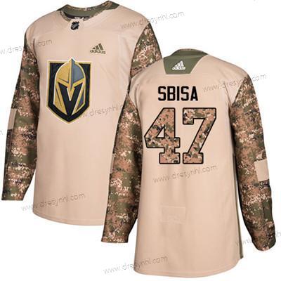 Vegas Golden Knights #47 Luca Sbisa Camo Autentické 2017 Veterans Day Sešitý NHL dres – Juniorské