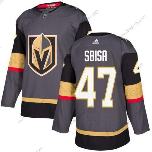 Vegas Golden Knights #47 Luca Sbisa Šedá Domácí dres Autentické Sešitý NHL dres – Juniorské